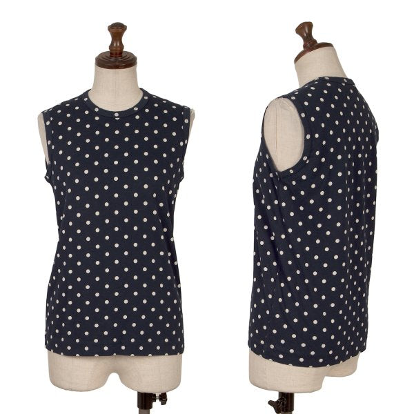 tricot COMME des GARCONS Dot Print Tank Navy White Size S