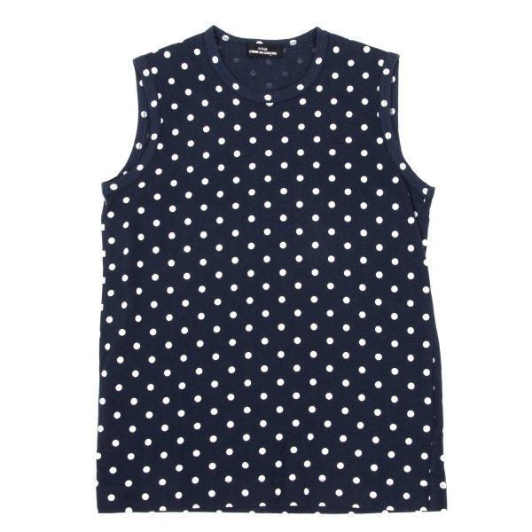 tricot COMME des GARCONS Dot Print Tank Navy White Size S