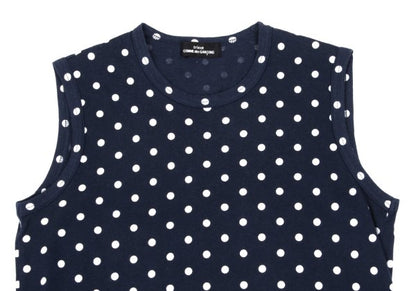 tricot COMME des GARCONS Dot Print Tank Navy White Size S