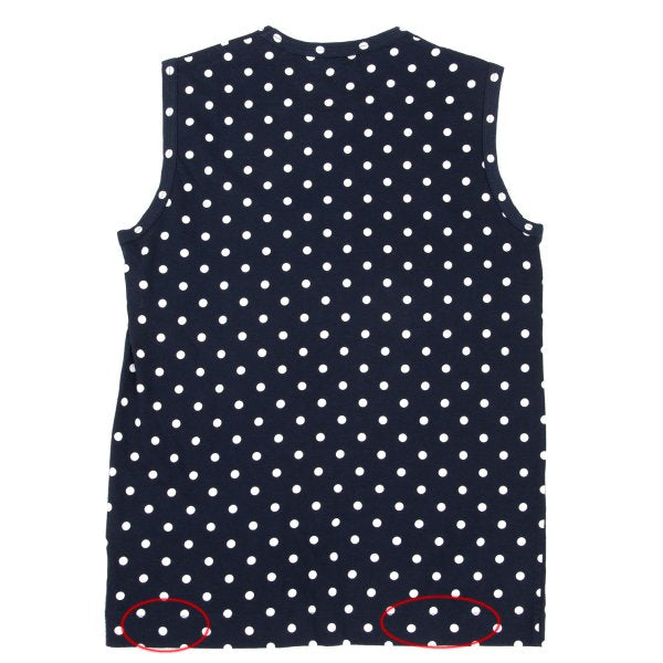 tricot COMME des GARCONS Dot Print Tank Navy White Size S