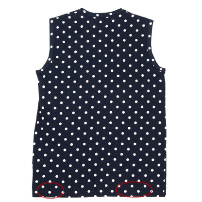 tricot COMME des GARCONS Dot Print Tank Navy White Size S