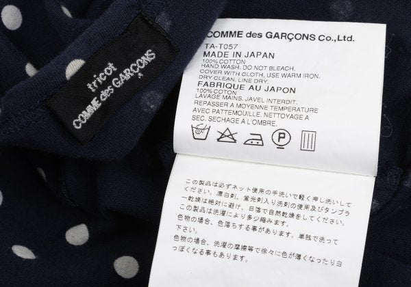 tricot COMME des GARCONS Dot Print Tank Navy White Size S