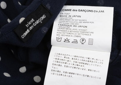 tricot COMME des GARCONS Dot Print Tank Navy White Size S