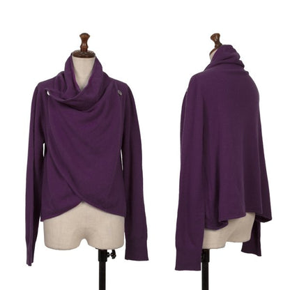 ZUCCA Cashmere Wrap Knit Cardigan Purple Size M