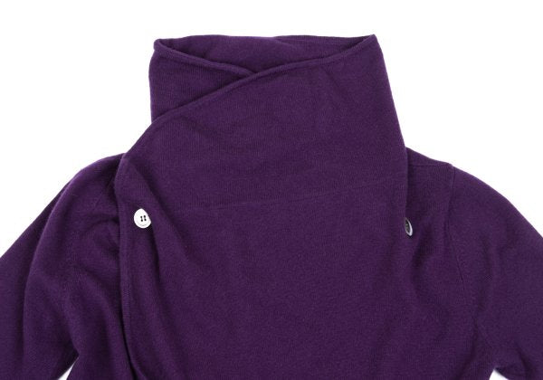 ZUCCA Cashmere Wrap Knit Cardigan Purple Size M