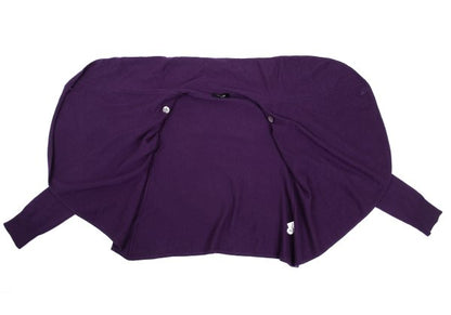 ZUCCA Cashmere Wrap Knit Cardigan Purple Size M