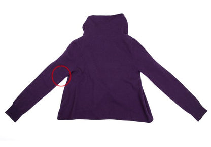 ZUCCA Cashmere Wrap Knit Cardigan Purple Size M