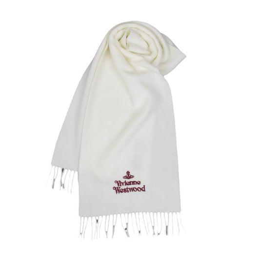 Vivienne Westwood Logo Scarf White