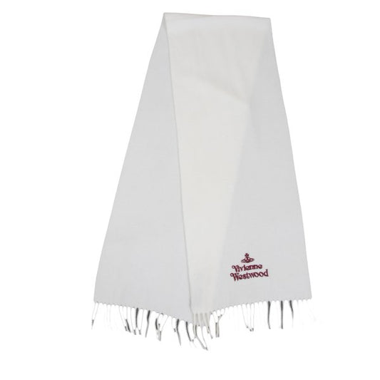 Vivienne Westwood Logo Scarf White