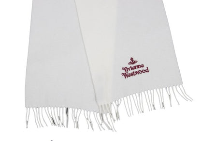 Vivienne Westwood Logo Scarf White