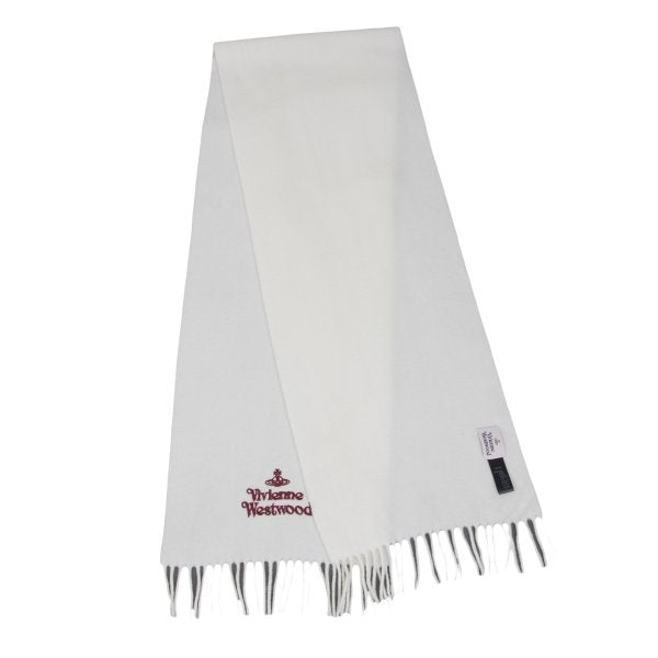 Vivienne Westwood Logo Scarf White