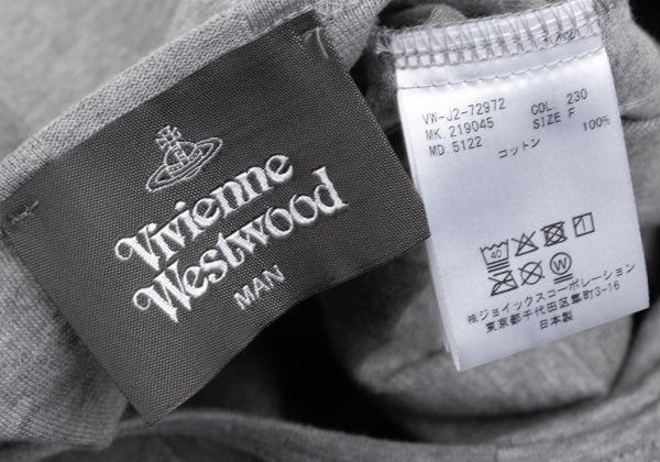 Vivienne Westwood MAN Orb Embroidered T-Shirt Gray Size F