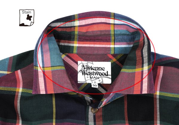 Vivienne Westwood MAN Cotton Linen Sleeve Shirt Size 50