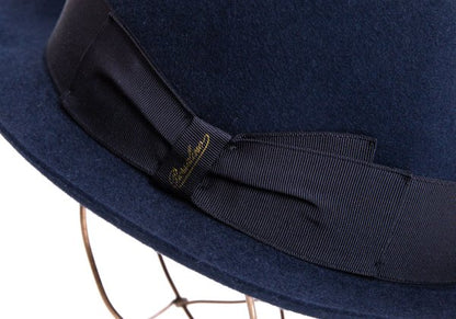 Borsalino Wool Felt Fedora Hat Navy Size 60