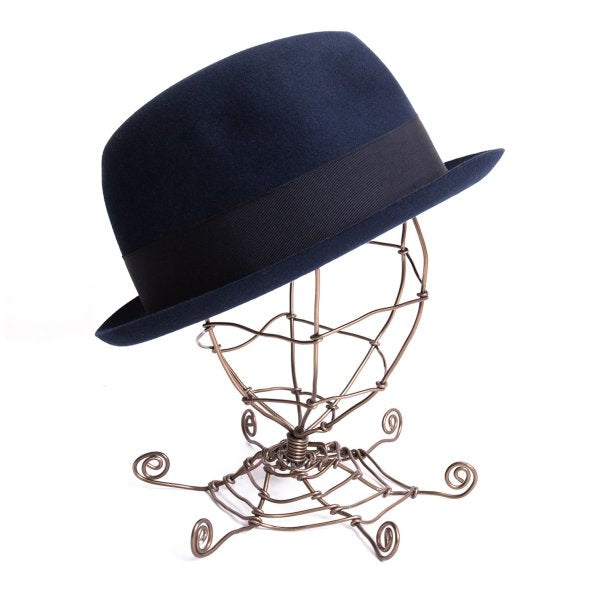 Borsalino Wool Felt Fedora Hat Navy Size 60