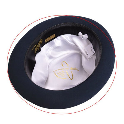 Borsalino Wool Felt Fedora Hat Navy Size 60