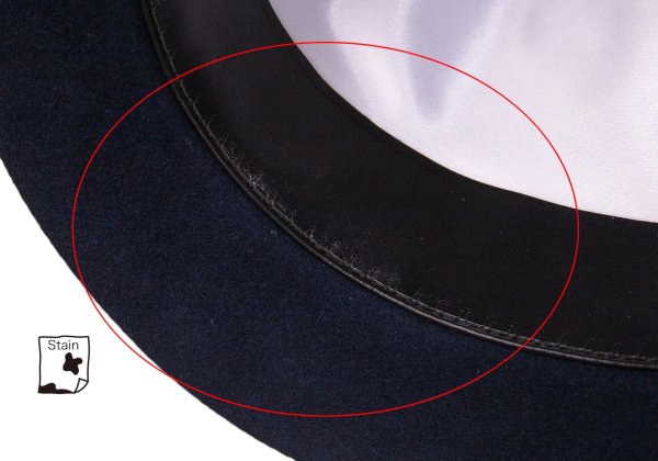 Borsalino Wool Felt Fedora Hat Navy Size 60