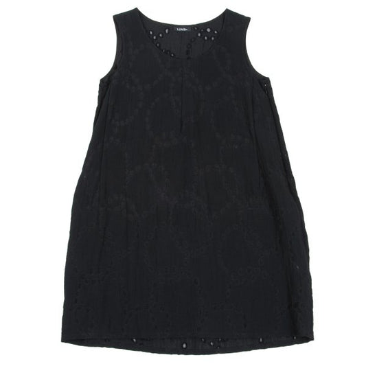 LIMI feu Sheer Dot Jacquard Sleeveless Dress Black Size S