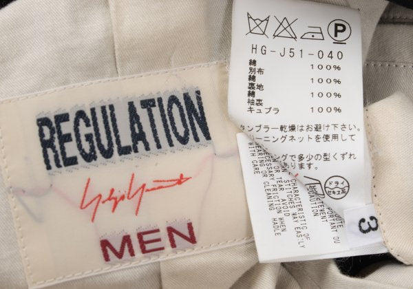 REGULATION Yohji Yamamoto MEN Cotton Jacket Black Size 3