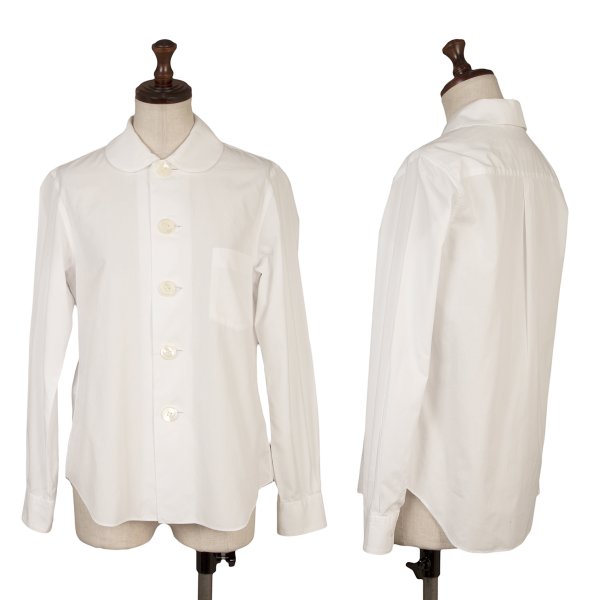 COMME des GARCONS Big Button Round Shirt White Size XS