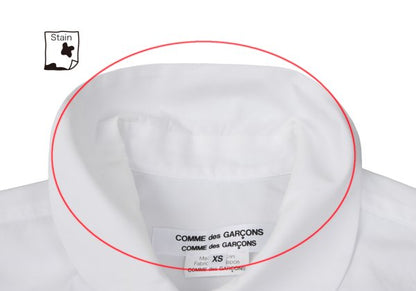 COMME des GARCONS Big Button Round Shirt White Size XS