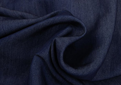 LANVIN Indigo Dye Bow-Tie Neck Long Sleeve Shirt Size 50