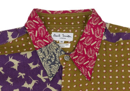 Paul Smith LONDON Crazy Pattern Rayon Shirt Multi Size M