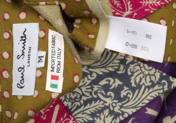 Paul Smith LONDON Crazy Pattern Rayon Shirt Multi Size M