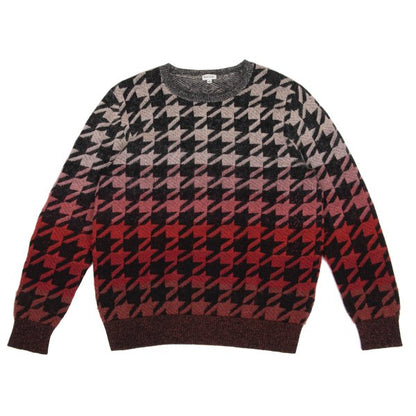 Paul Smith Mohair Blend Houndstooth Knit Red Size XL