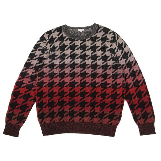 Paul Smith Mohair Blend Houndstooth Knit Red Size XL