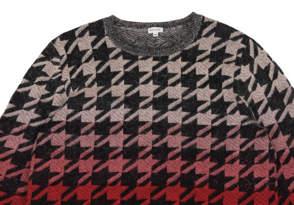 Paul Smith Mohair Blend Houndstooth Knit Red Size XL
