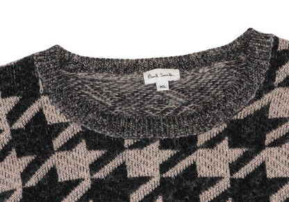 Paul Smith Mohair Blend Houndstooth Knit Red Size XL