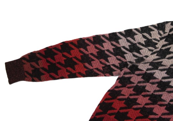 Paul Smith Mohair Blend Houndstooth Knit Red Size XL