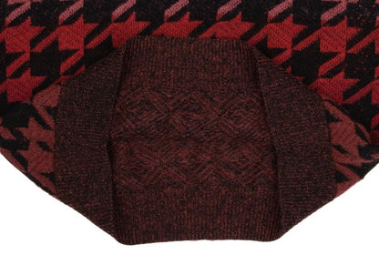 Paul Smith Mohair Blend Houndstooth Knit Red Size XL