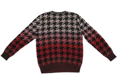 Paul Smith Mohair Blend Houndstooth Knit Red Size XL