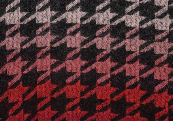 Paul Smith Mohair Blend Houndstooth Knit Red Size XL