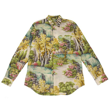 Paul Smith Floral Long Sleeve Shirt Yellow Multi Size M