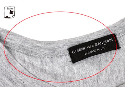 COMME des GARCONS HOMME PLUS Cotton T-Shirt Gray Size M