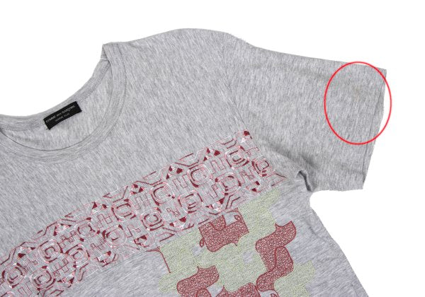 COMME des GARCONS HOMME PLUS Cotton T-Shirt Gray Size M