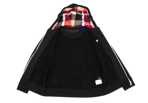 Burberry LABEL CRESTBRIDGE Check Hooded Zip Hoodie Size 3