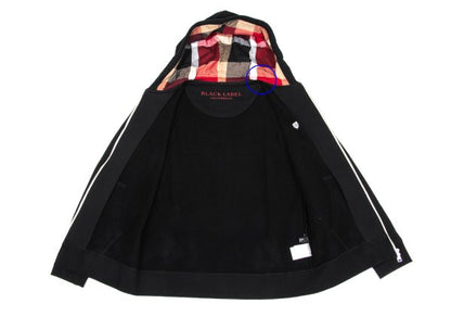 Burberry LABEL CRESTBRIDGE Check Hooded Zip Hoodie Size 3