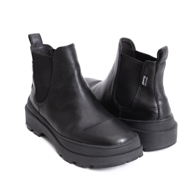 CAMPER Side-Gore Leather Boots Black Size 37 (23.5cm)