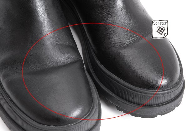 CAMPER Side-Gore Leather Boots Black Size 37 (23.5cm)