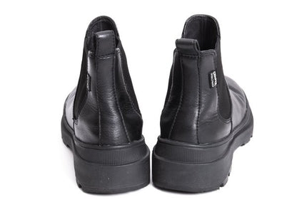 CAMPER Side-Gore Leather Boots Black Size 37 (23.5cm)