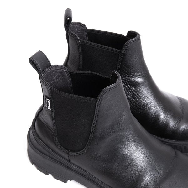 CAMPER Side-Gore Leather Boots Black Size 37 (23.5cm)