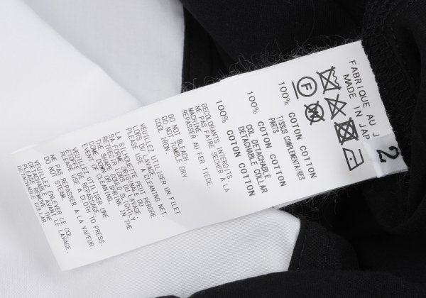 BLACK Scandal Yohji Yamamoto Asymmetric Shirt Black Size 2