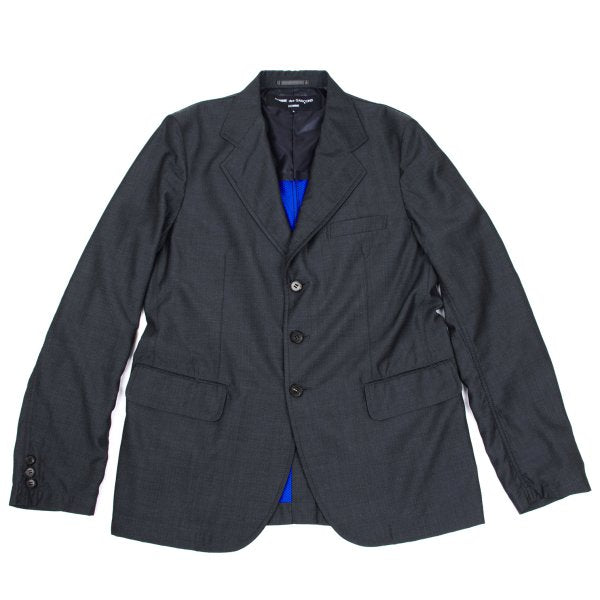 COMME des GARCONS HOMME Wool Stripe 3B Jacket Gray Size L