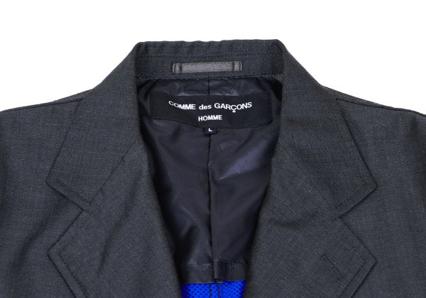 COMME des GARCONS HOMME Wool Stripe 3B Jacket Gray Size L