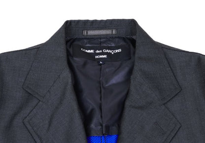 COMME des GARCONS HOMME Wool Stripe 3B Jacket Gray Size L