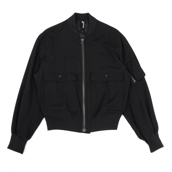 Ground Y 25SS Wool Gabardine Double Bomber Black Size 3